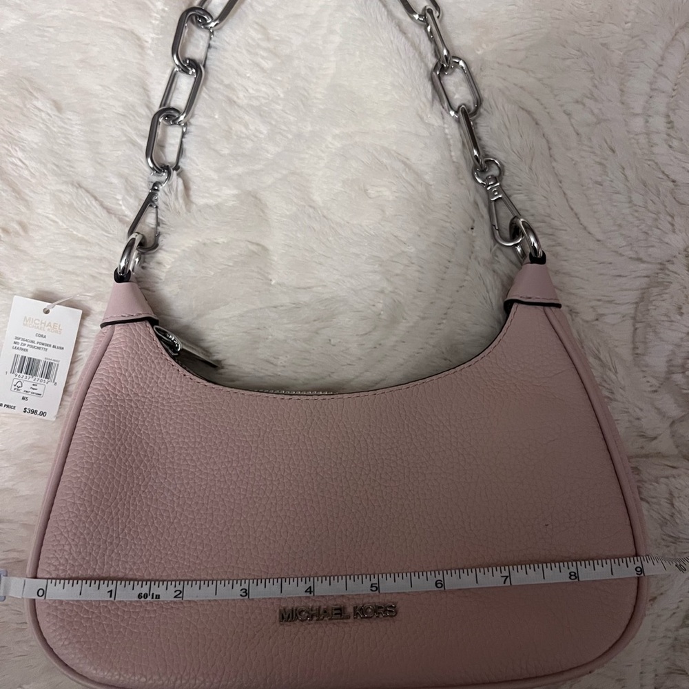Michael Kors Pink Crossbody Bag with Silver Chain